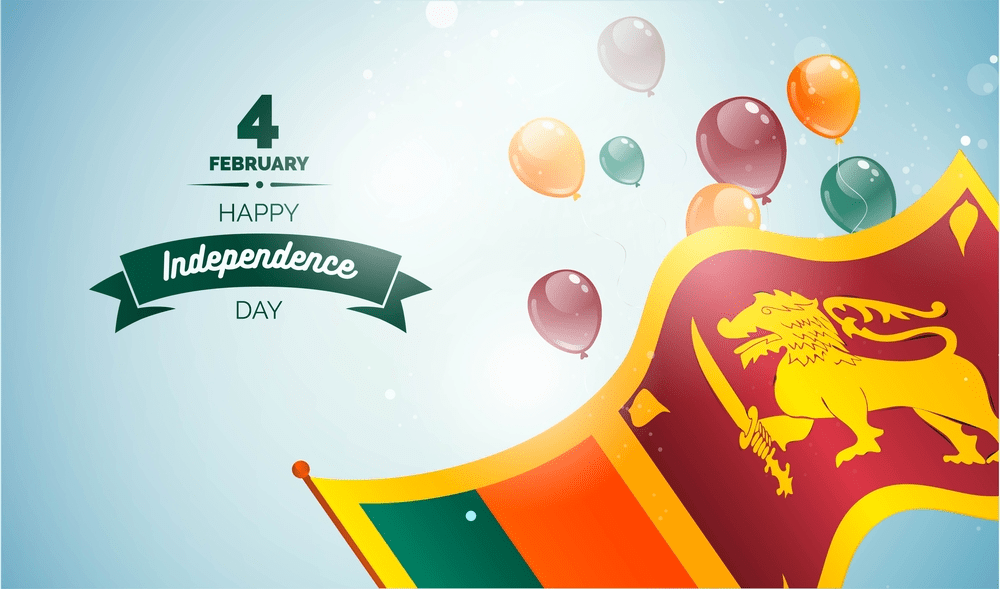 4 february Sri Lanka Independence Day greeting card